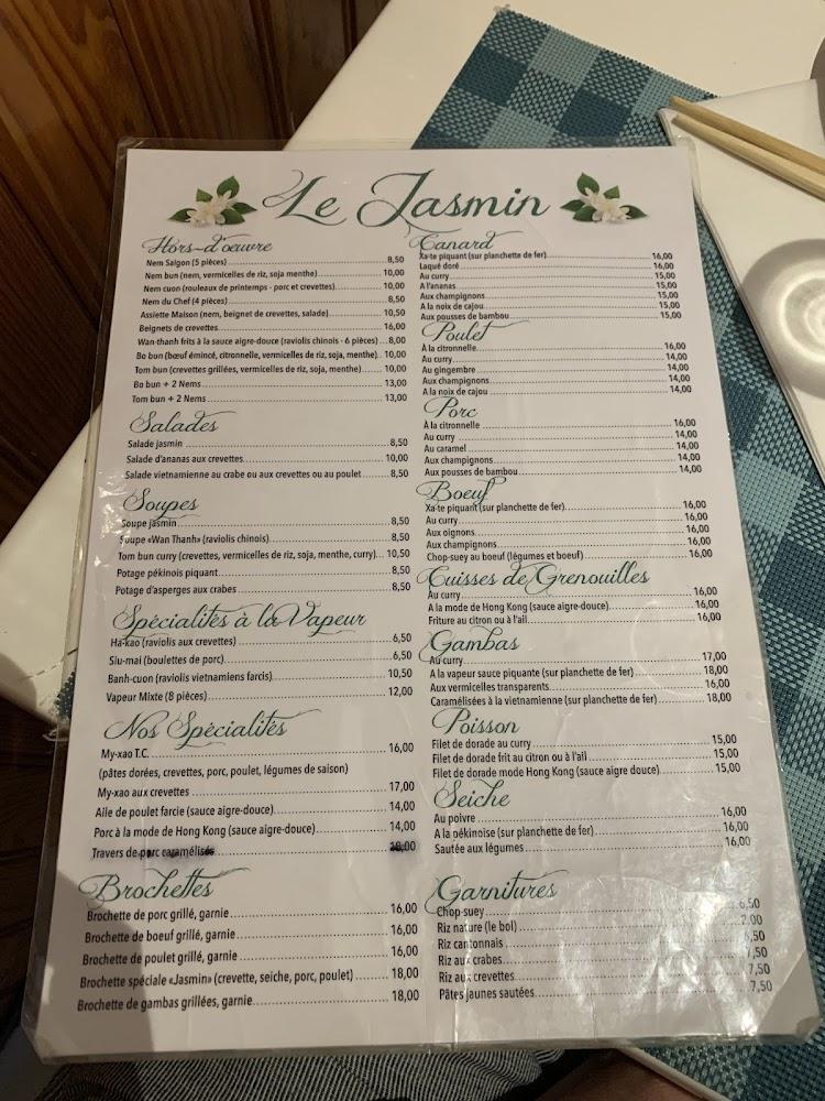 Le Jasmin - Menu Image 1