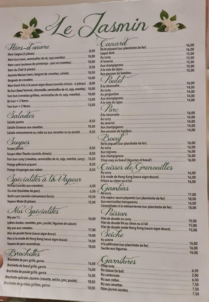 Le Jasmin - Menu Image 2
